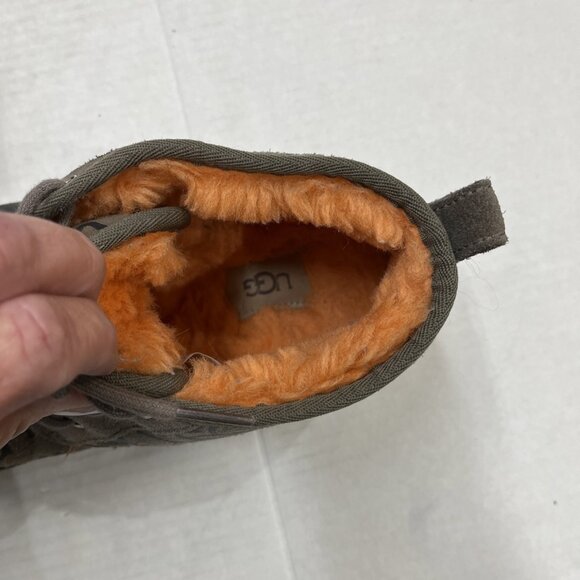 UGG Neumel Street Graffiti Boots Slate Womens 10 Orange Shearling Lined Lace Up - Picture 9 of 16